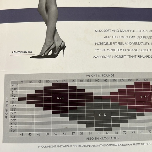 Hanes Silk Reflections control top reinforced toe size CD, color Natural - Picture 7 of 7